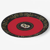 Huwelijksring Custom Name 9" Papier Borden Papieren Bordje (Gekanteld)