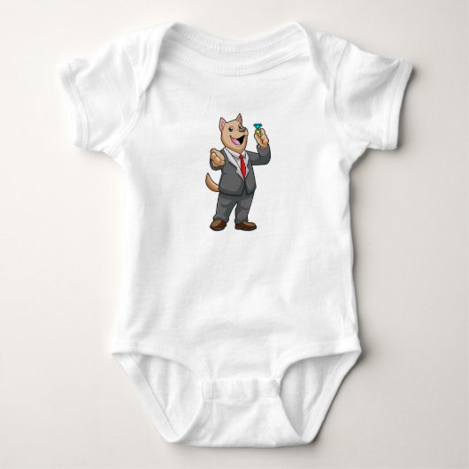 Huwelijksring voor de hond bruidegom romper (Voorkant)