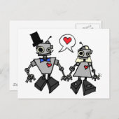 Huwelijksrobots Briefkaart (Voorkant / Achterkant)