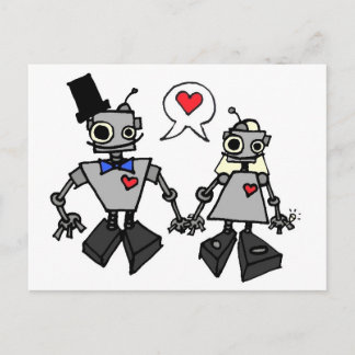 Huwelijksrobots Briefkaart