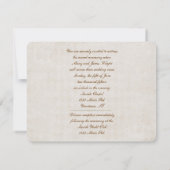 huwelijksrondes op de hernieuwing van de Bijbel Vo Kaart (Achterkant)