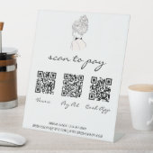 Huwelijkssalon Verkoper QR Code Betaling Reclamebord Met Voetstuk (Insitu)