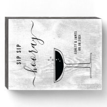 Huwelijksschip Hoera Champagne Coupe Glas