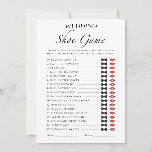 Huwelijksschoen minimalistisch Vrijgezellenfeest s Kaart (Voorkant)