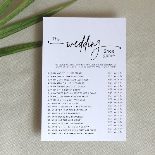 Huwelijksschoen spel, Vrijgezellenfeest spel