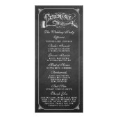 huwelijksschoolbordhuwelijksprogramma reclamekaart (Achterkant)