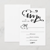 Huwelijksscript - RSVP-kaart RSVP Kaartje (Voorkant / Achterkant)
