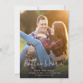 Huwelijksscriptie Save the Date Foto Sjabloon (Voorkant)