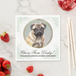 Huwelijksservetten voor Pugs met foto Servet