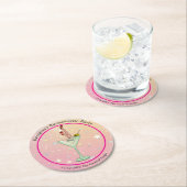 Huwelijksslachtoffersfeest Martini Glas Benen Stil Ronde Kartonnen Onderzetter (Insitu)