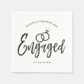 Huwelijkssluiting Feest Script Lettering Servet (Voorkant)