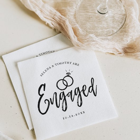 Huwelijkssluiting Feest Script Lettering Servet