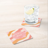 Huwelijkssluitingspartij Favor Retro Roze Dronken Kartonnen Onderzetters (Insitu)