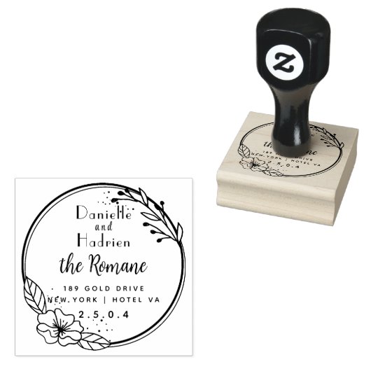 Huwelijksstempel op maat rubberstempel (Gestempeld)