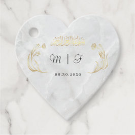 Huwelijkssticker Hart Bismillah Goud Design Bedankjes Labels