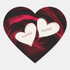 Huwelijkssticker met eigen namen | Persoonlijke hu Hart Sticker