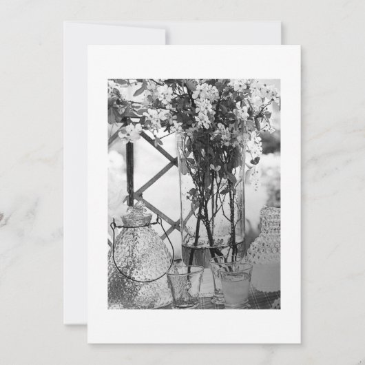 "Huwelijksstuk" ZWART/WIT UITNODIGING (Voorkant)