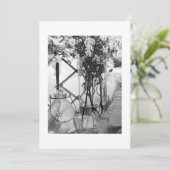 "Huwelijksstuk" ZWART/WIT UITNODIGING (Staand voorkant)