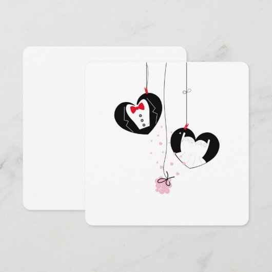 Huwelijkssymbolen hangend. Bruid bruidegom (Voorkant / Achterkant)