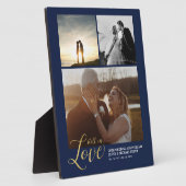 Huwelijkstaart & Goud Liefde Jubileumcadeau Foto C Fotoplaat (Zijkant)