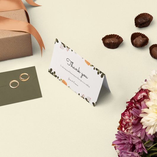 huwelijkstafel bedankkaart