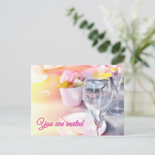 Huwelijkstafel Briefkaart (Staand voorkant)