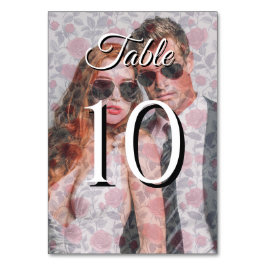 Huwelijkstafelkaartjes met Rozen Kaart