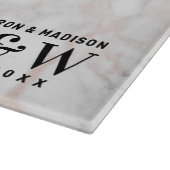 Huwelijksthema Roos-Gold Faux Marble Snijplank (Hoek)