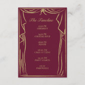 Huwelijkstijdlijn Geïllustreerd Gordijn Informatiekaartje (Voorkant)