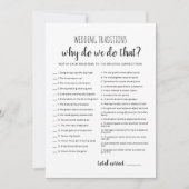 Huwelijkstradities met Antwoorden spel Kaart (Voorkant)