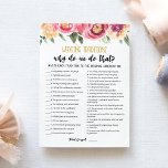 Huwelijkstradities met Antwoorden spel Kaart<br><div class="desc">Koop dit spel en geniet van hoge kwaliteit Wedding traditions kaart voor uw evenement! Waarom doen we dat? Bloemen ontwerp. ANTWOORDEN: 1-F,  2-K,  3-E,  4-P,  5-C,  6-I,  7-A,  8-H,  9-N,  10-B,  11-G,  12-J,  13-M,  14-O,  15-D,  16-L</div>