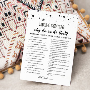 Huwelijkstradities met Antwoorden spel Kaart