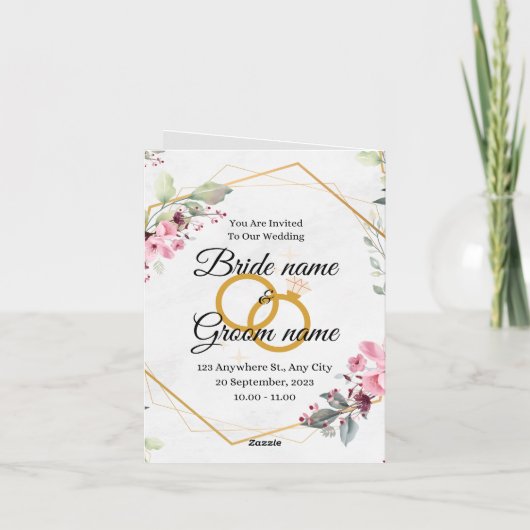 huwelijksuitnodiging (Achterkant)