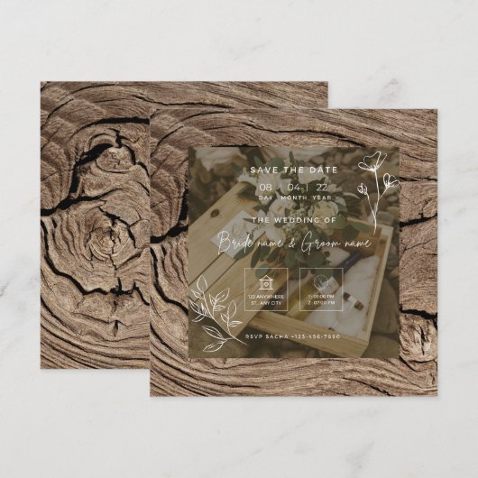 huwelijksuitnodiging (Voorkant / Achterkant)