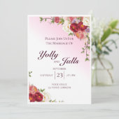 Huwelijksuitnodiging 5"x 7"Kaart Kaart (Staand voorkant)