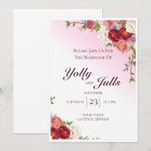 Huwelijksuitnodiging 5"x 7"Kaart Kaart (Voorkant / Achterkant)