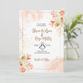 Huwelijksuitnodiging 5x7 binnen kaart (Staand voorkant)