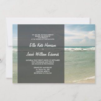 Huwelijksuitnodiging 5x7 // Modern Beach Collectie Kaart