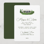 Huwelijksuitnodiging 5x7 - Wrightsville Manor Kaart (Voorkant / Achterkant)