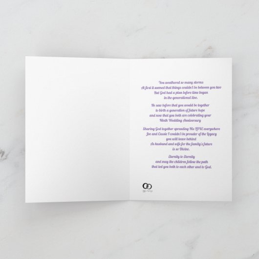 Huwelijksuitnodiging 9 jaar kaart (Binnen)