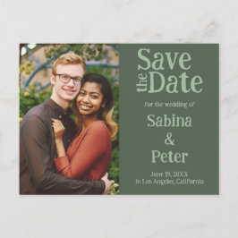 Huwelijksuitnodiging Aangepaste foto SAVE de DATUM Aankondigingskaart