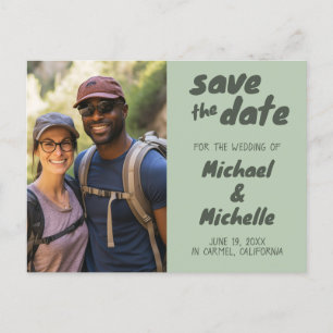 Huwelijksuitnodiging aangepaste foto SAVE the DATE Aankondigingskaart