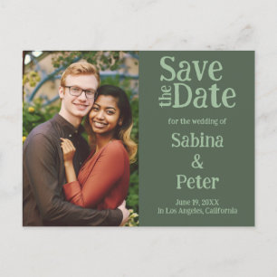 Huwelijksuitnodiging aangepaste foto SAVE the DATE Aankondigingskaart
