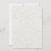 Huwelijksuitnodiging Aangepaste Witte Kant Sjabloo Kaart (Achterkant)