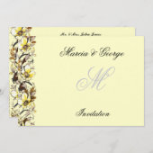 Huwelijksuitnodiging, aankondiging en uitnodiging (Voorkant / Achterkant)