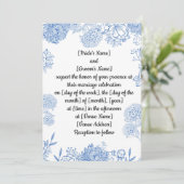 Huwelijksuitnodiging aanpasbaar voor en achter kaart (Staand voorkant)