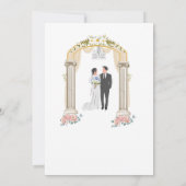 Huwelijksuitnodiging aanpasbaar voor en achter kaart (Achterkant)