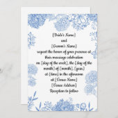 Huwelijksuitnodiging aanpasbaar voor en achter kaart (Voorkant / Achterkant)