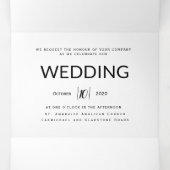 Huwelijksuitnodiging aanvraag zwart-wit 2 drieluik uitnodiging (Binnenkant midden)