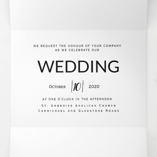 Huwelijksuitnodiging aanvraag zwart-wit 2 drieluik uitnodiging (Binnenkant midden)